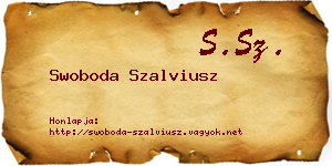 Swoboda Szalviusz névjegykártya
